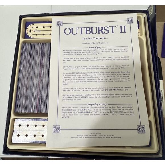 Golden" Outburst 2"Board Game. The Game Of Verbal Explosions , Second Edition 91 - Picture 3 of 4